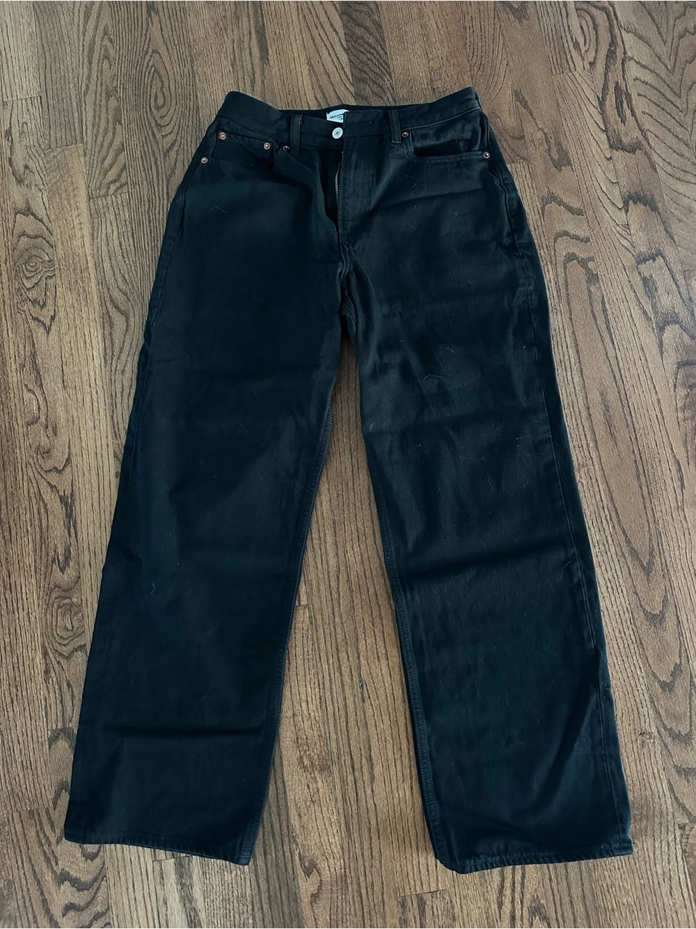 Abercrombie & Fitch Women’s High Rise Loose Curve Love Jeans in Black (27)